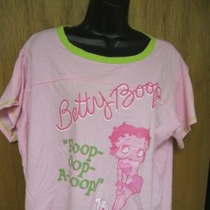 BETTY BOOP XL SLEEPWEAR TOP PINK